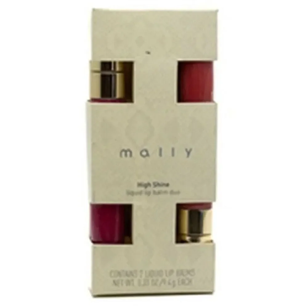 MALLY - NWT High Shine Liquid Lip Balm Duo in Peach & Hot Pink/2 Full-Size Tubes